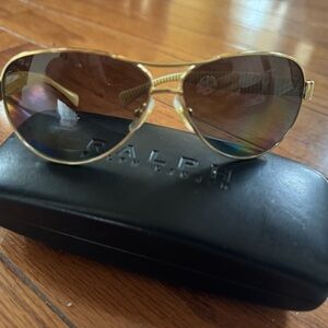 Ralph Lauren Gold Aviator Shades